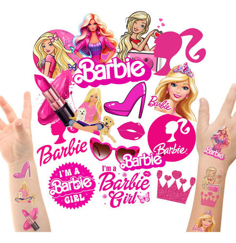 Tatuajes Temporales Personajes A Elección X 50 Tattoos Barbie