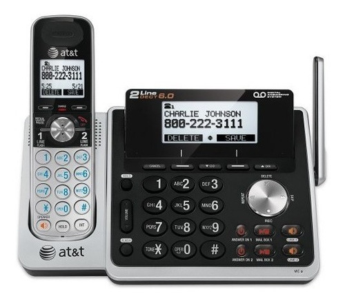 At&t Minicentral Teléfono 2 Líneas 4 Estaciones Inalámbricas (Usado)
