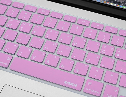Xskn idioma Coreano Color Rosa Teclado Piel De Silicona