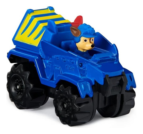 Chase Vehiculo Metalico Dino Rescue - Paw Patrol Color Azul Personaje Chase Dino Rescue
