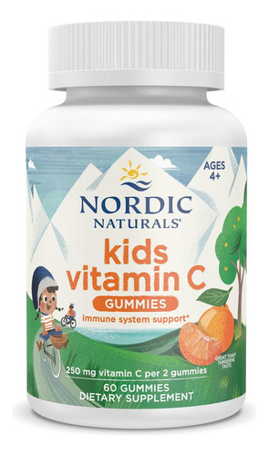 Gomas De Vitamina C Para Crianças Nordic Naturals - Tangerin