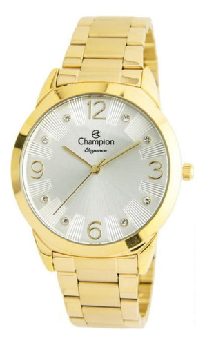 Relógio Champion Feminino Dourado - Pulseira Aço