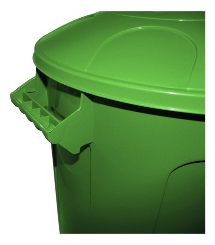 1 Balde Grande Com Tampa Lixo/ Roupa 64l Multiuso Reforçado