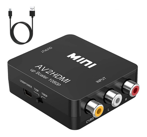 Convertidores De Video  Av A Hdmi, Rca A Hdmi, Bdm 1 Cdv