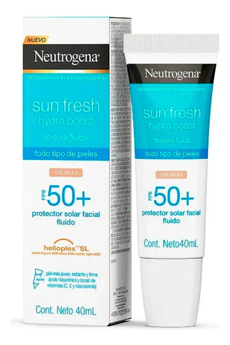 Neutrogena Sun Fresh Protector Solar Fluido Con Color 50 Fps