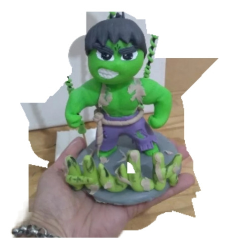 Adorno De Torta Hulk/superhéroes En Porcelana Fría