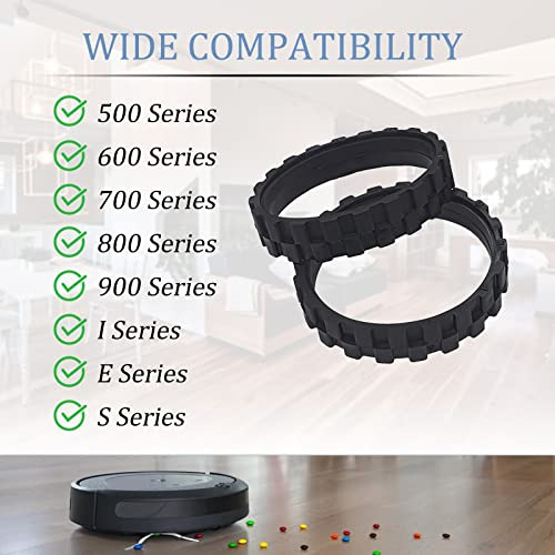 Neumatico Para Rueda Roomba Serie 500-900 E5 E6 I7 2 Negros