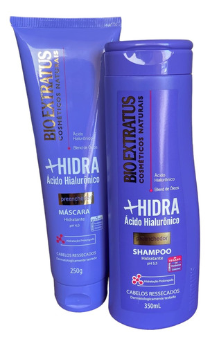 Kit Bio Extratus Shampoo Mascara Hidratante + Hidra 350 Ml