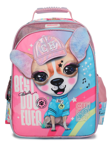 Mochila De Espalda 18'' Perro Chihuahua Chimola Bt81