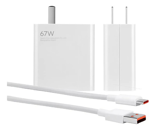 Cargador Xiaomi 67w Mdy-12-es Usb Color Blanco