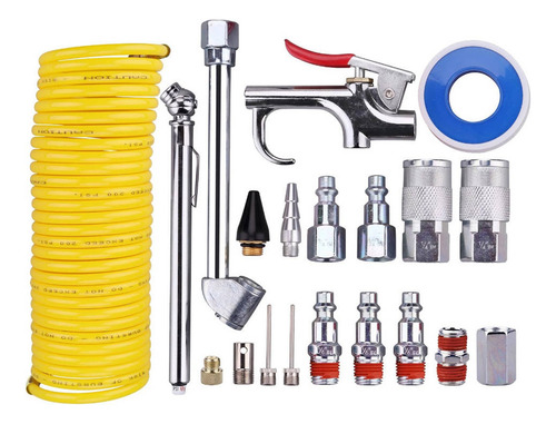 Kit Accesorios Aire Para Compresor Con Manguera 20 Piezas