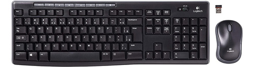Combo Teclado E Mouse Sem Fio Logitech Mk270 Teclas Mídia