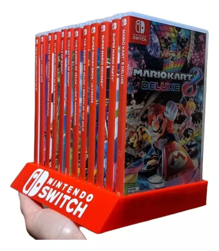 Case Porta Jogos Super Mário Para Cartuchos Nintendo Switch