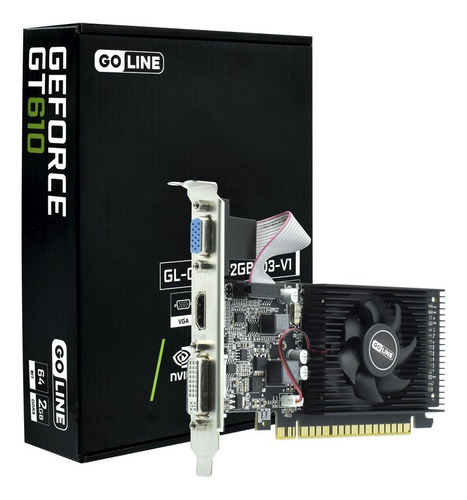 Placa De Video Nvidia Geforce Gt-610 2gb Ddr3 Go Line