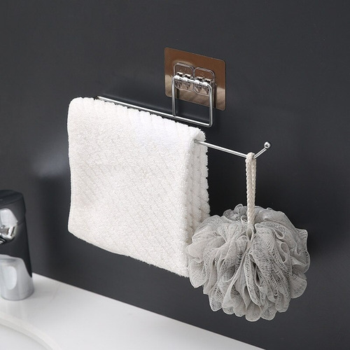 Imagen 6 de 10 de Porta Rollo Papel Toalla De Cocina O Baño Adhesivo A Pared
