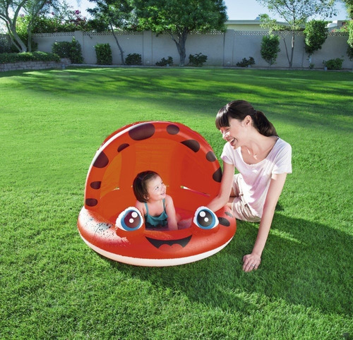 Imagen 2 de 5 de Pileta Bestway Techo Y Piso Inflable Bebes 26 Litros 97 Cm