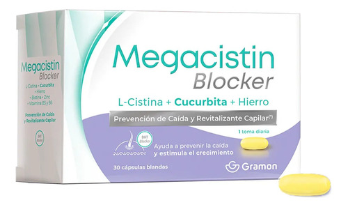 Suplemento Megacistin Blocker Anticaida Capilar X 30 Unidad