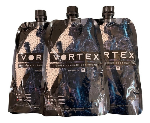 Imagem 1 de 5 de Bbs Vortex Spartan Combo 3x Airsoft Munição 0.28g 7500 Unid