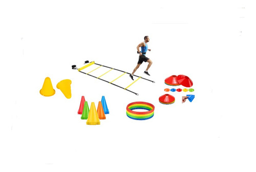 Kit De Entrenamiento Cono+escalera+aros/agilidad/futbol