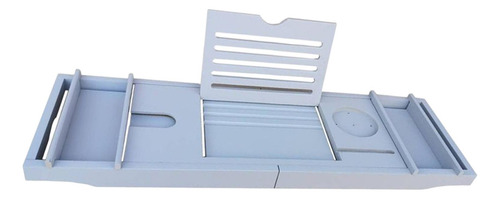 Bandeja De Bambú Ajustable Premium Gris Doble Gris Doble