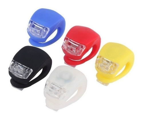 Luz De Bicicleta Led Silicona Delantera Impermeable Colores