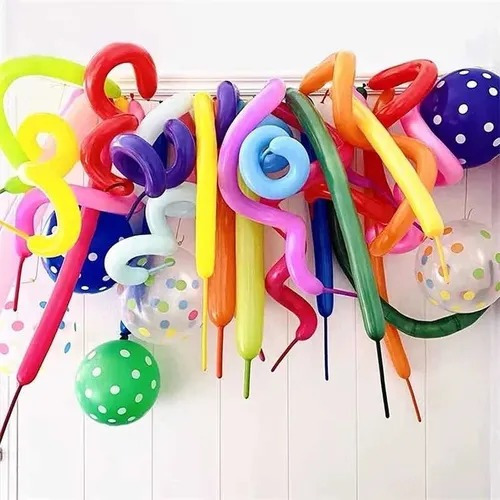 Globo Largo Liso Para Figuras Decoración Fiestas X40 Fucsia