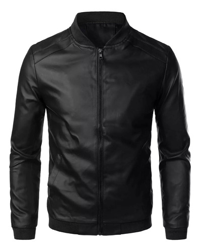 Chaqueta De Cuero Delgada Para Hombre De Primavera Y Otoño