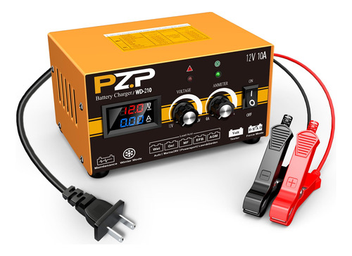 Pzp - Cargador De Bateria Manual De 12 V Automotriz 0-10a Ca