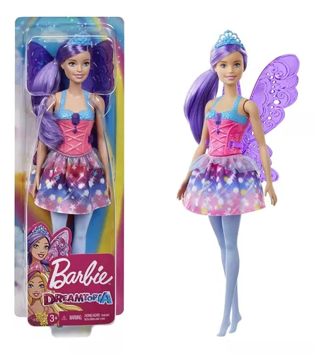 Barbie fada boneca dreamtopia asa roxa - mod gjk00 - MATTEL