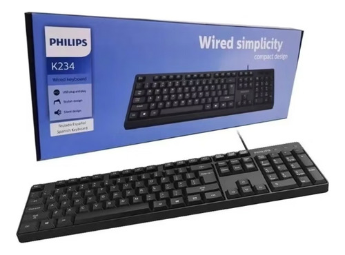 Teclado Alambrico Usb Español Philips K224 + Envio