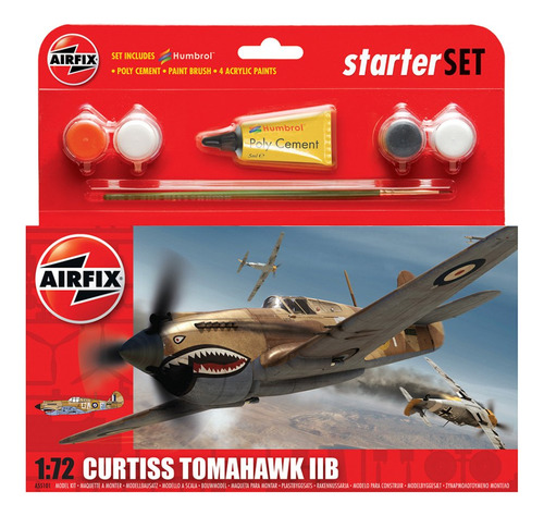 Airfix Curtiss Tomahawk Iib Starter Set Regalo (escala 1: