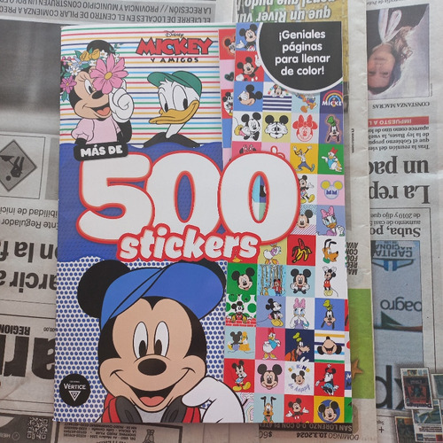 Revista De 500 Stickers Y Colorear Mickey Mouse