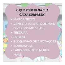 Comprar Caixa Surpresa Papelaria Fofa Criativa 15 Itens Kawaii