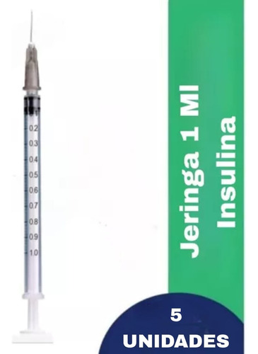 Jeringa Descartable Para Insulina 1 Ml Pack X 5 Unds