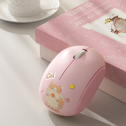 Ratón Inalámbrico Mofii M9dm En Color Rosa