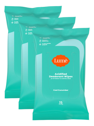 Lume - Toallitas Desodorantes Naturales Biodegradables Para 