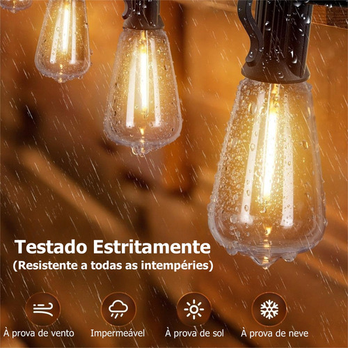 30m Incluindo Lâmpada Cordão Varal De Luzes Festão Decoração