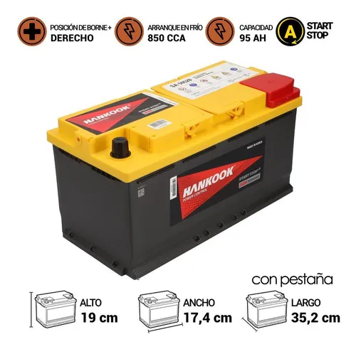 Batería Hankook Agm 59520 95 Ah 850cca