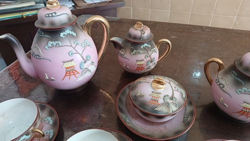 Lote Porcelana Japonesa Antiga Xícaras E Bule (Usado)