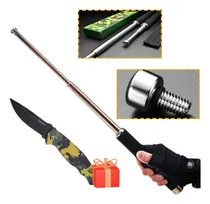 Comprar Baston Retractil Seguridad Personal Macana 66cm Acero Funda