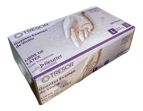 Guantes  Vinilo Tresor Caja 100 Un Transparente Talla S