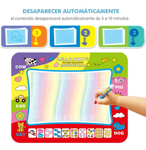 Tapete Y Plumón Didácticos Para Niños Dibujo Con Agua