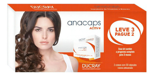 Anacaps Activ Kit Leve 3 Pague 2 Com 90 Cápsulas Sabor Sem Sabor