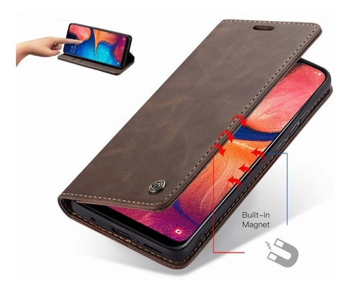 Funda De Cuero Para iPhone Tipo Cartera Magnético Anti-caída