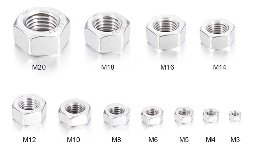 Tuerca Hexagonal De Acero Inoxidable Din934 M5 Marine Grade