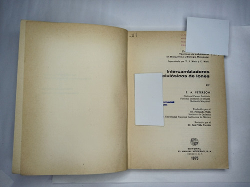 Libro Intercambiadores Celulósicos De Lones Peterson 198y3 (Usado)