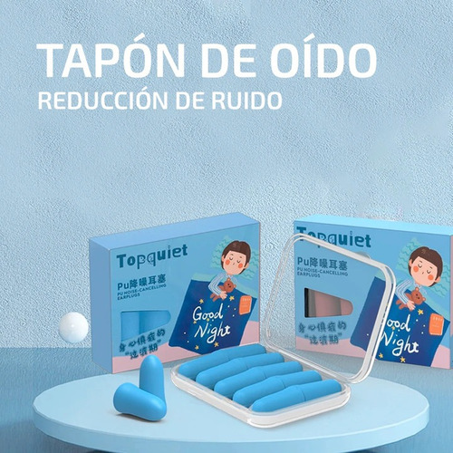 Imagen 3 de 4 de Tapones De Oído Para Dormir Con Reducción De Ruido 10 Piezas