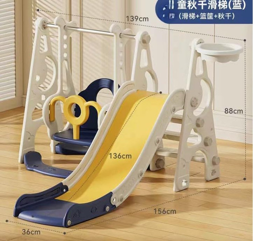 Juegos Con Columpios Resbaladera Tobogan Basquet Niño Bebe