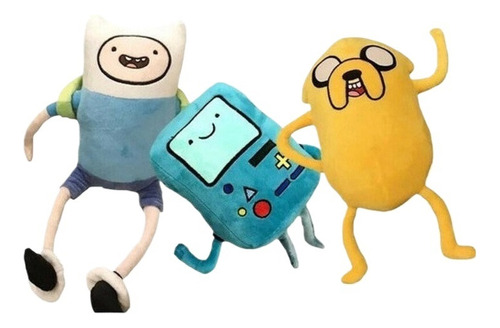 3pcs Adventure Time Finn Jake Pingüino Muñeco Peluche Juguet