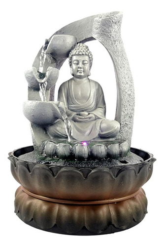 Fuente Zen De Cascada De Buda De Mesa Con Luces Led, Regalos